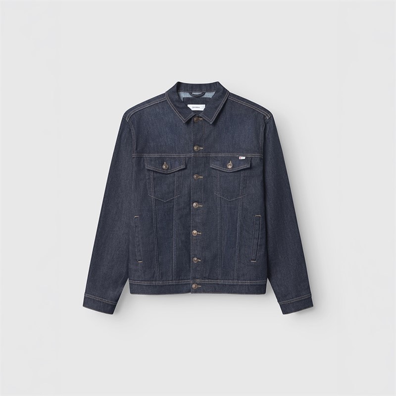 Gabba Mens Luca Self Jacket Dark Blue Denim