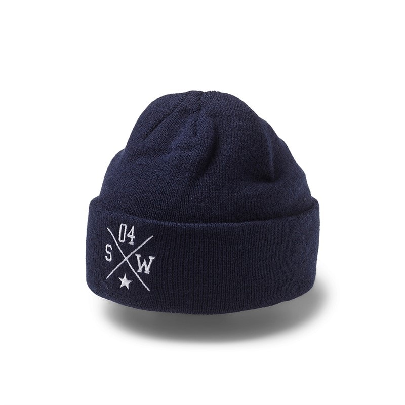 Upfront Kids Cross Beanie Navy