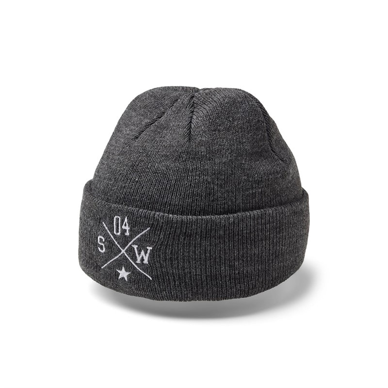 Upfront Kids Cross Beanie Dark Grey Melange