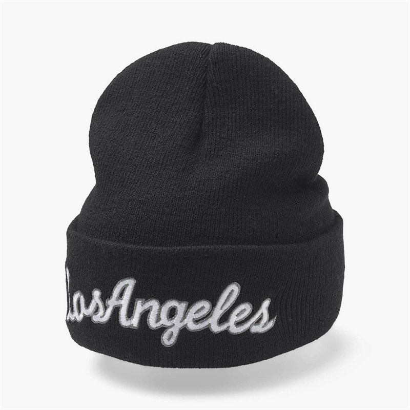 Upfront Kids Los Angeles Youth Beanie Black White