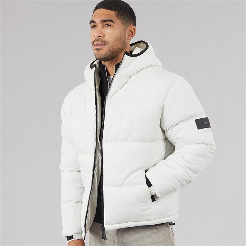 Avant Garde Mens Tempete Puffer Coat Off White
