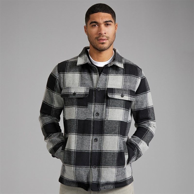 Avant Garde Mens Hollis Shacket Black/Grey