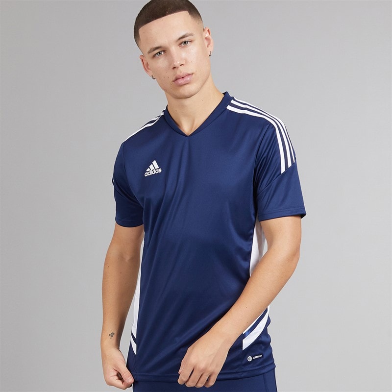 adidas Mens Condivo 22 T-Shirt Team Navy Blue/White