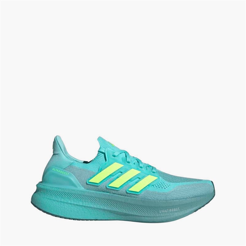 adidas Mens Ultraboost 5 Neutral Running Shoes Flash Aqua/Lucid Lemon/Mint Ton