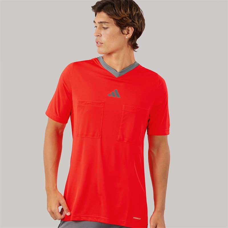 adidas Mens Referee 22 Jersey Appleseed/Solar Red