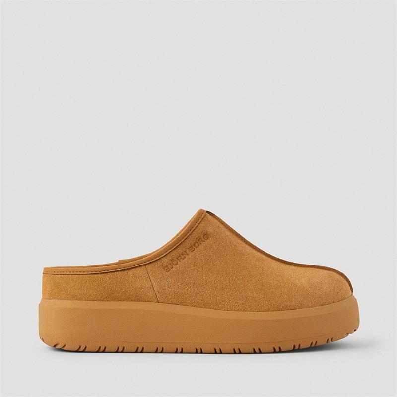 BJORN BORG Womens Wooly Clogs Caramel