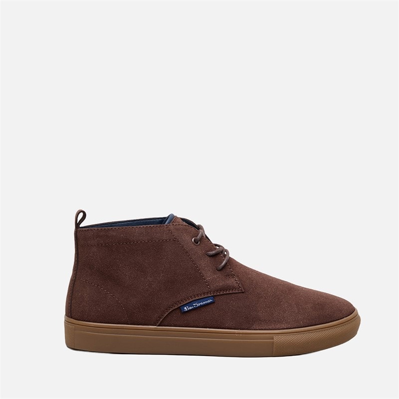Ben Sherman Mens Parky Chukka Boots Dark Brown