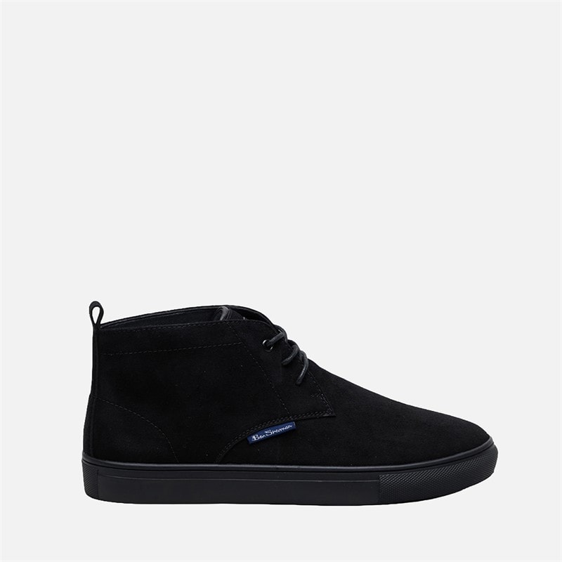 Ben Sherman Mens Parky Chukka Boots Black Mono