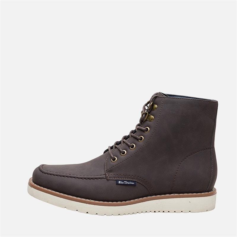 Ben Sherman Mens Convoy Boots Chocolate Brown