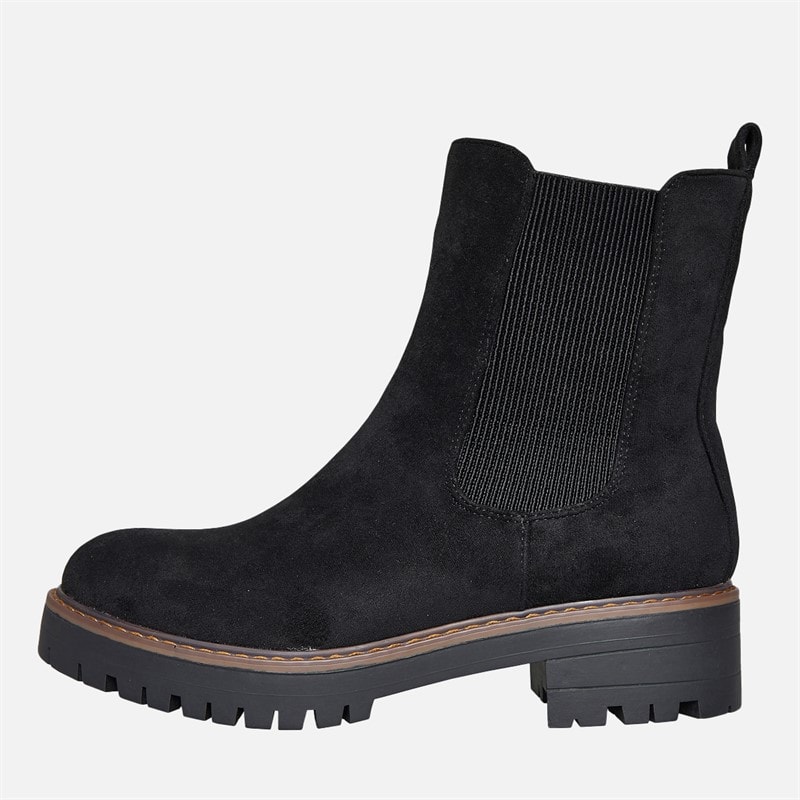 Brave Soul Womens Sam Chelsea Boots Black