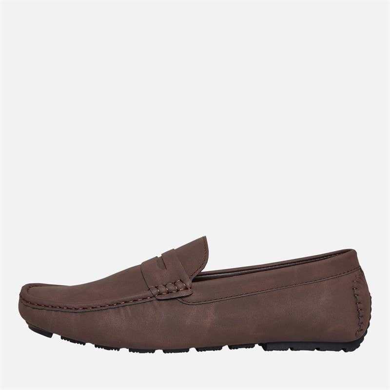 Brave Soul Mens Web Loafers Tan