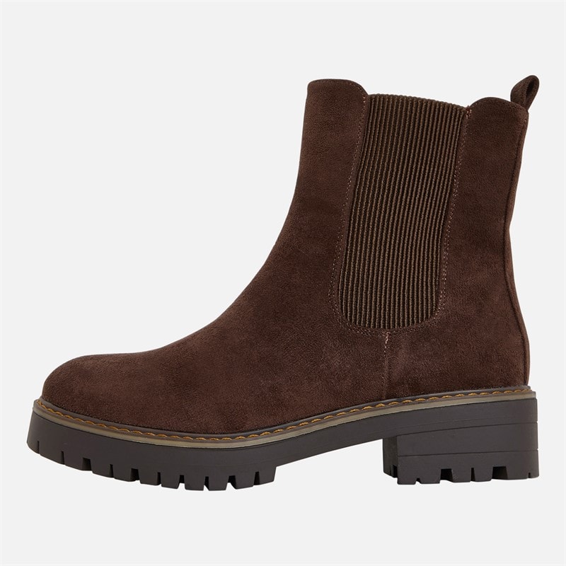 Brave Soul Womens Sam Chelsea Boots Chocolate Brown