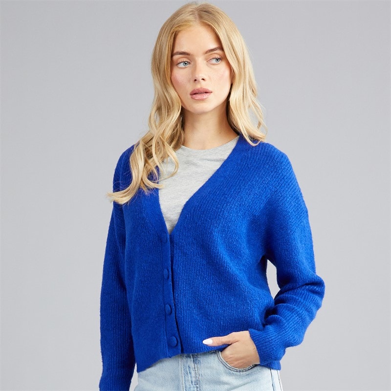 Brave Soul Womens Daffie Soft Knit Cardigan Electric Blue