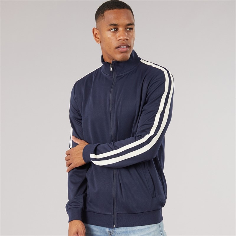 Brave Soul Mens Acis Full Zip Track Top Navy