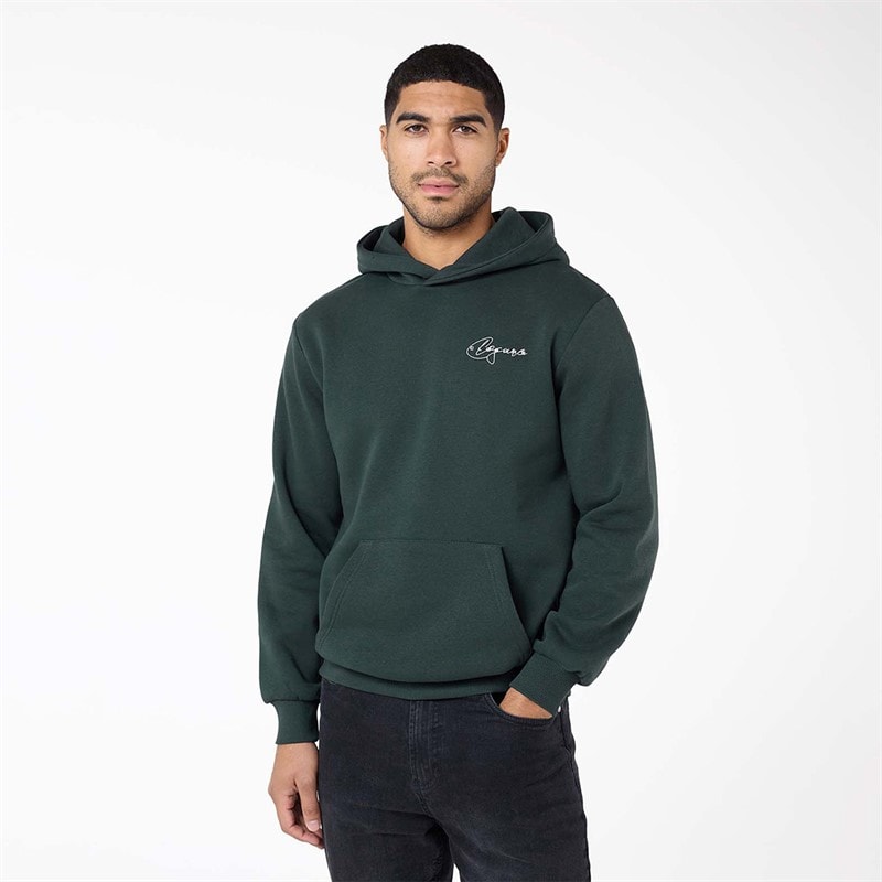 Closure London Mens Signature Studios Hoodie Forest Green