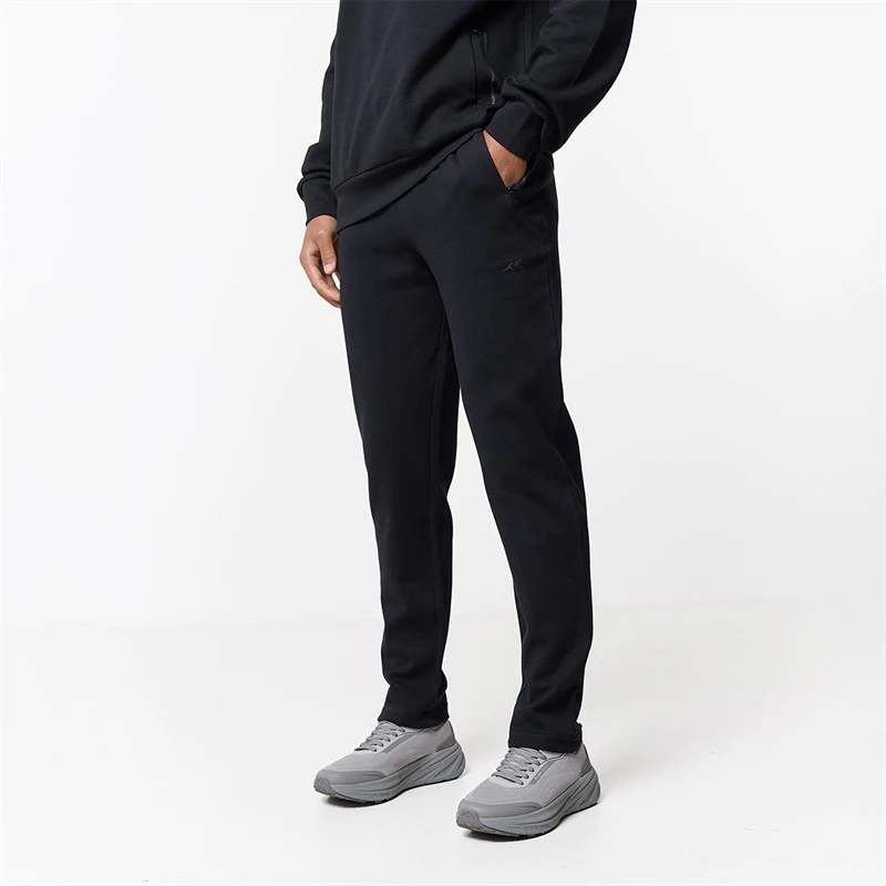Closure London Mens Apex Interlock Open Hem Joggers Black