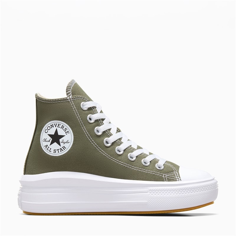 Converse Womens Chuck Taylor All Star Move Hi Trainers Utility/White/Black