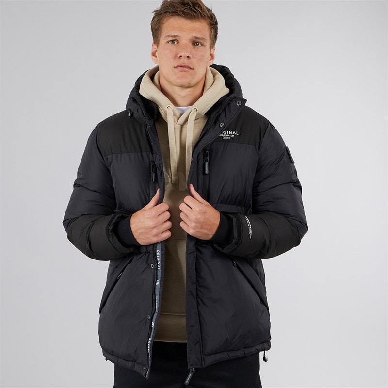 Crosshatch Mens Squadage Panel Jacket Black