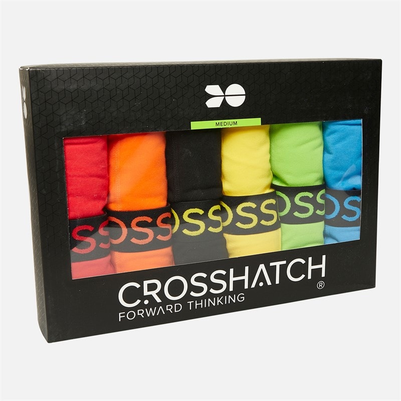 Crosshatch Mens Highlighter Twelve Pack Boxer Shorts Assorted