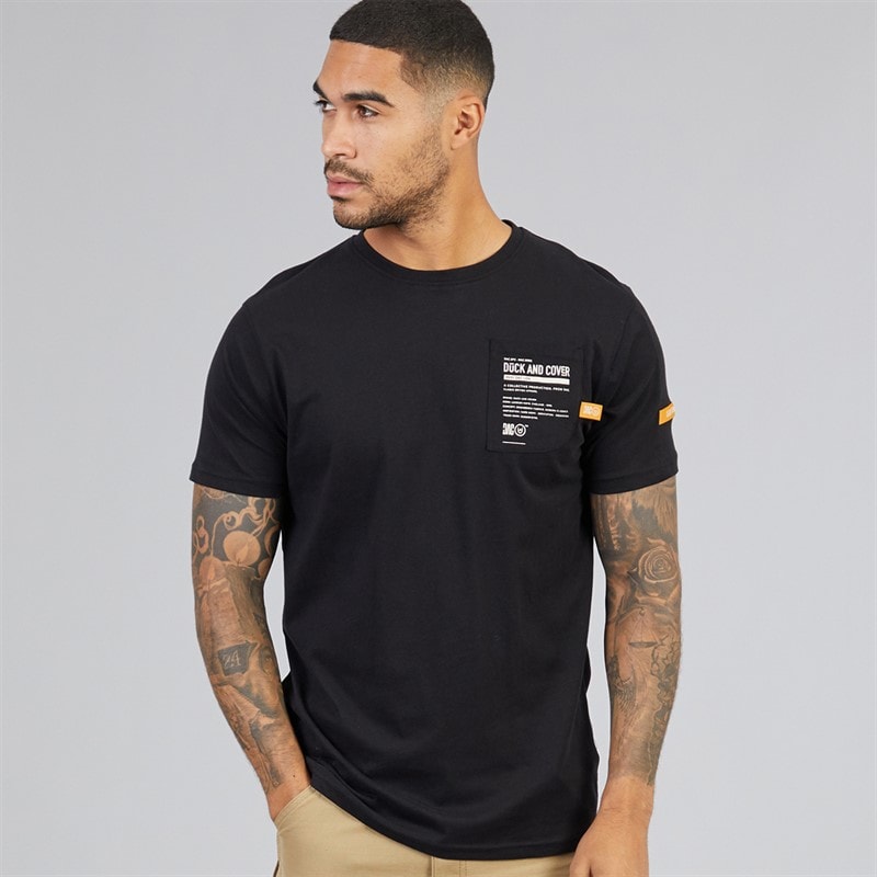 Duck and Cover Mens Adamsberg Carbon T-Shirt Black