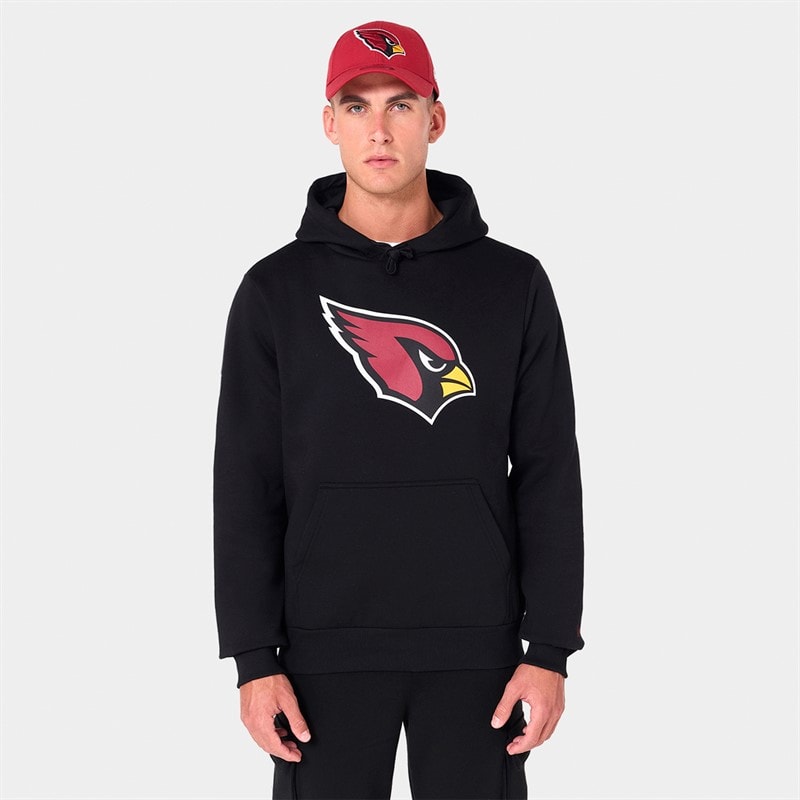 New Era Mens Arizona Cardinals Hoodie Black/White