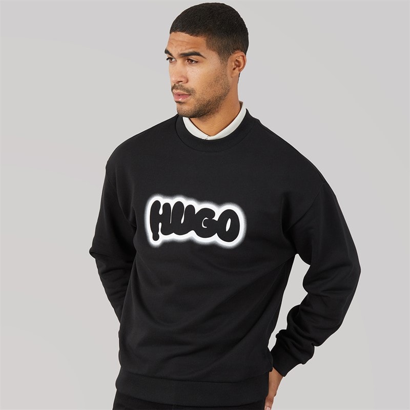 HUGO Mens Newirex Sweatshirt Black
