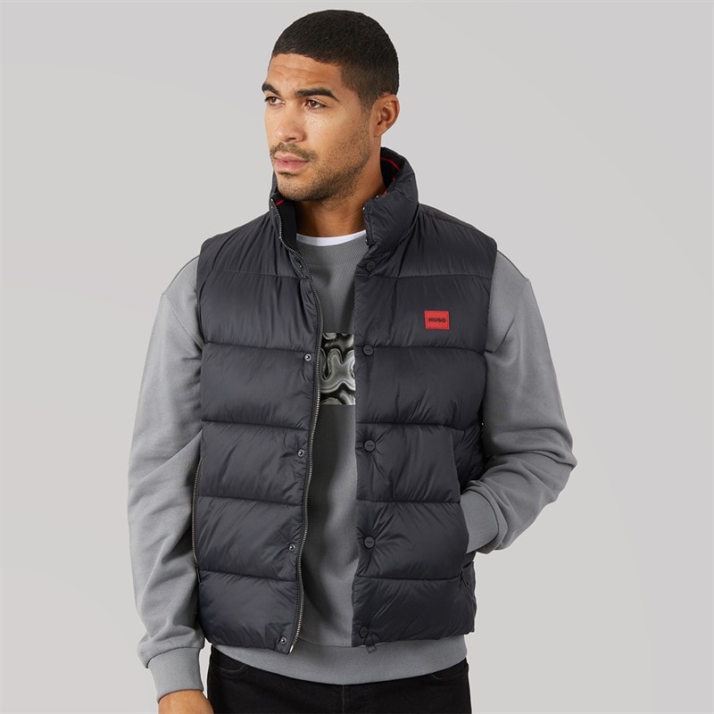 HUGO Mens Baltino Gilet Black