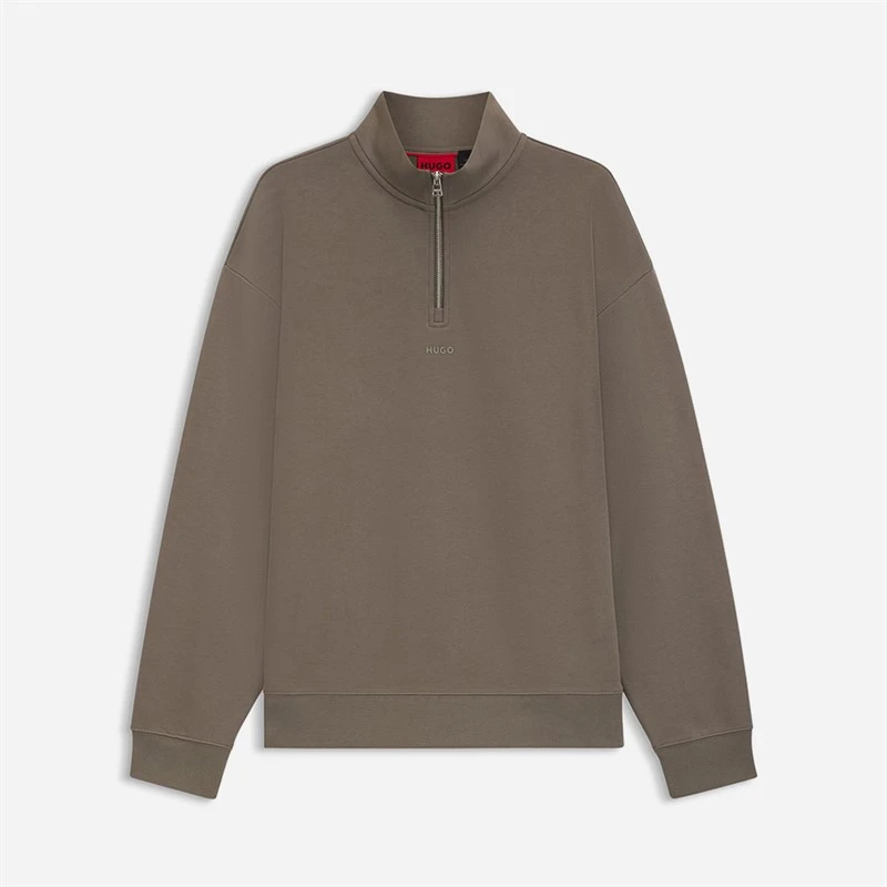 HUGO Mens Durty 244 Sweatshirt Open Grey