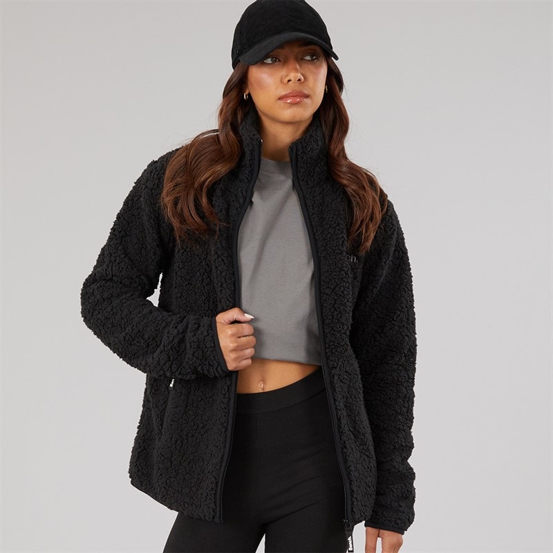 Bench Womens Edition Sherpa Fleece Jacket Black