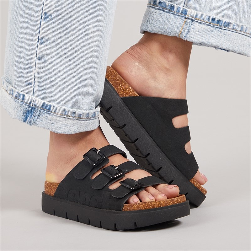 Bench Womens Ushuaia Triple Buckle als Black