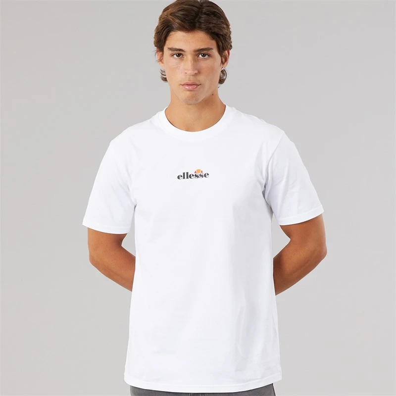 Ellesse Mens Ollio 2 Central Logo T-Shirt White