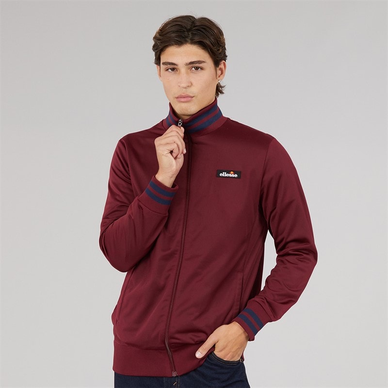 Ellesse Mens Lochi Track Jacket Burgundy