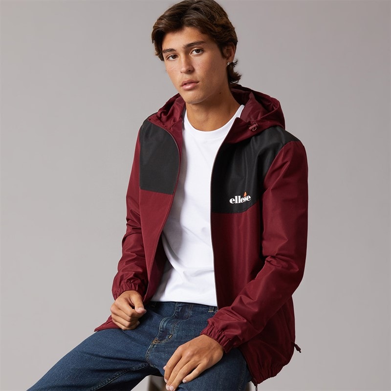 Ellesse Mens Chilte Windrunner Jacket Burgundy