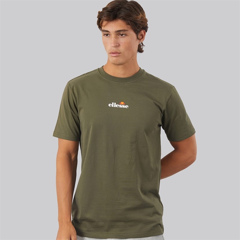 Ellesse Mens Ollio 2 Central Logo T-Shirt Khaki