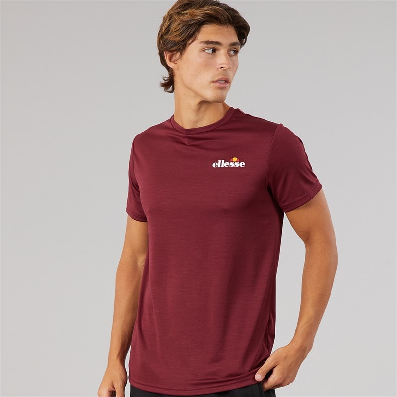 Ellesse Mens Elpidio 2 Running Top Burgundy