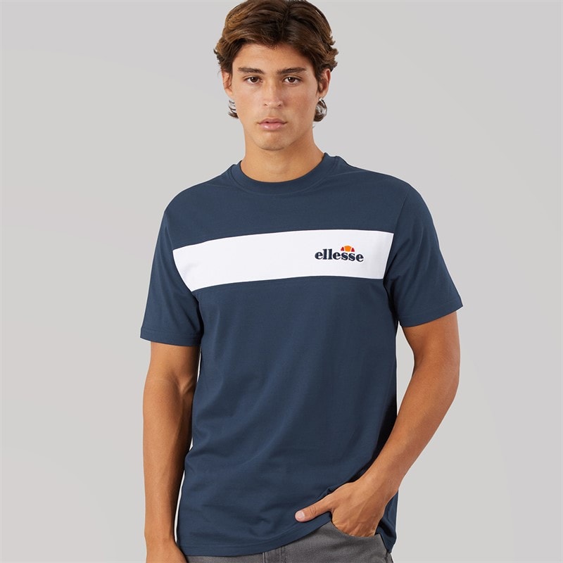 Ellesse Mens Moulton Panel T-Shirt Navy