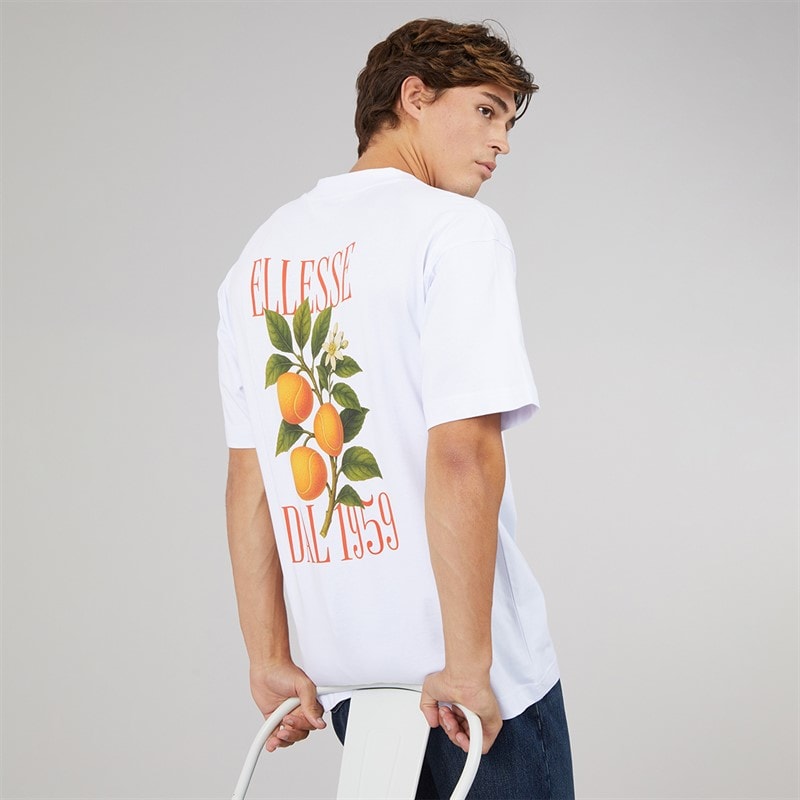 Ellesse Mens 1959 Back Graphic T-Shirt White