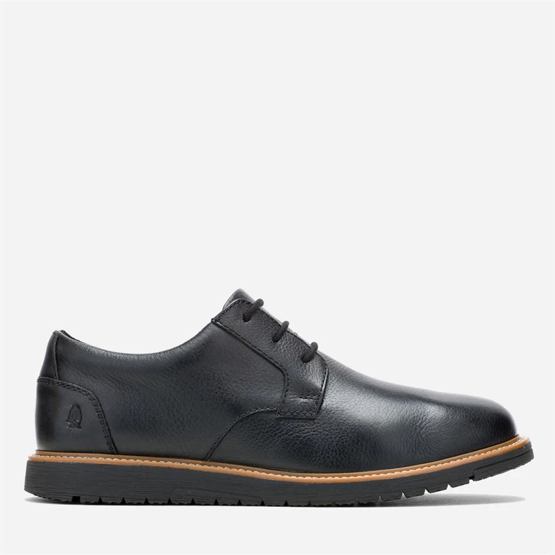 Hush Puppies Mens Jenson Oxford Shoes Bold Black Leather