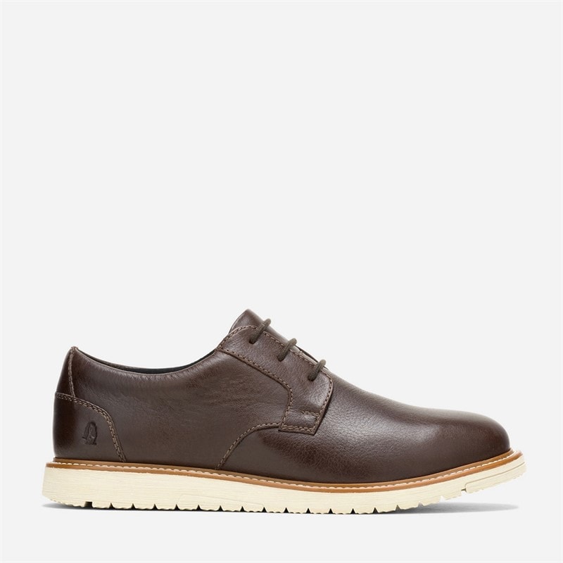 Hush Puppies Mens Jenson Oxford Shoes Dark Brown Leather