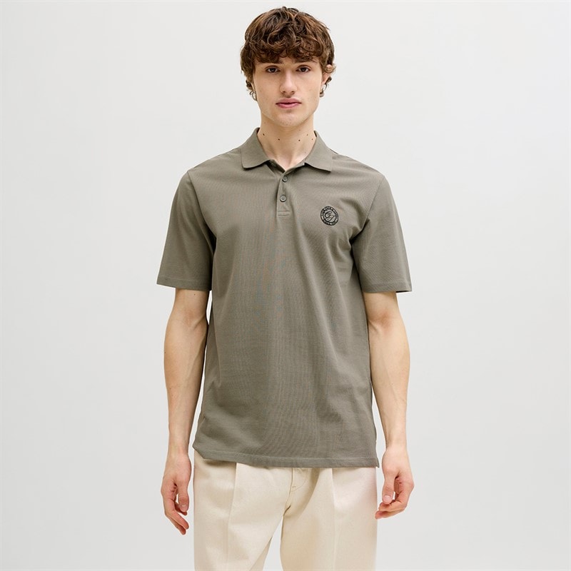 JACK & JONES Mens Alliance Polo Shirt Vetiver