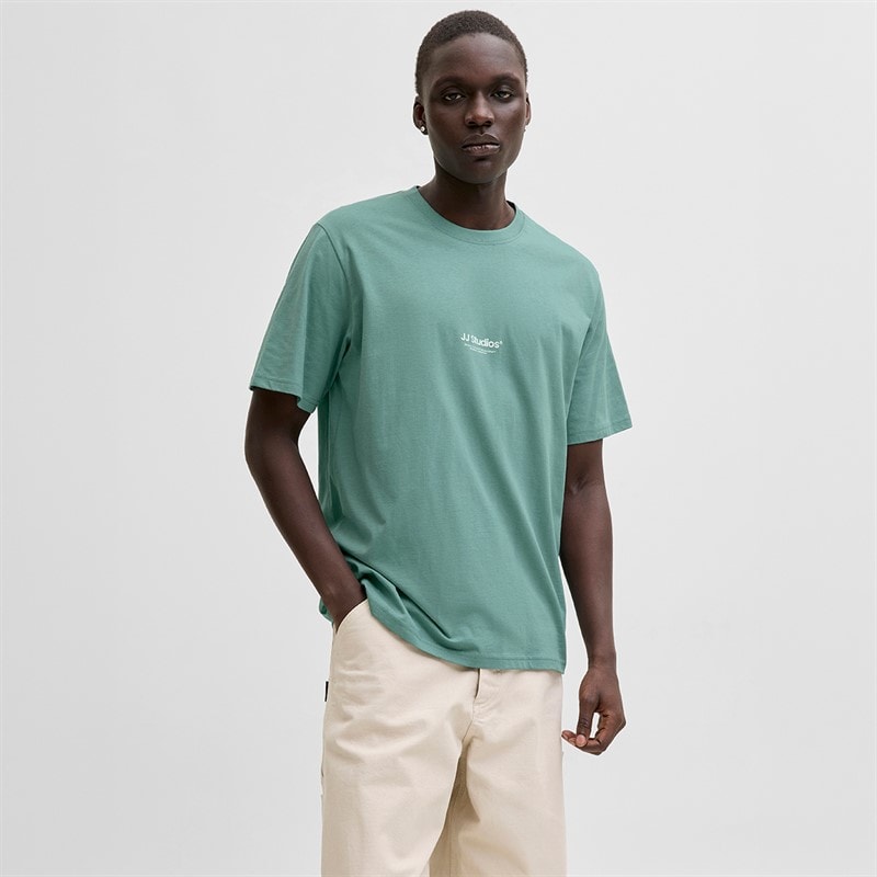 JACK & JONES Mens Soho T-Shirt Mineral Blue