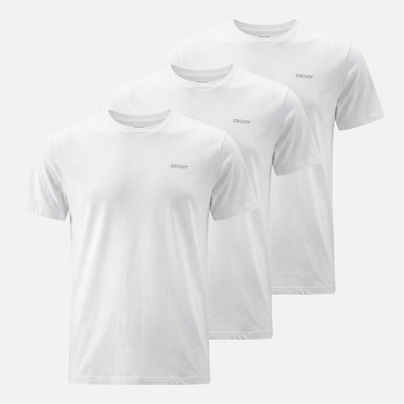 DKNY Mens Giants Three Pack T-Shirt White