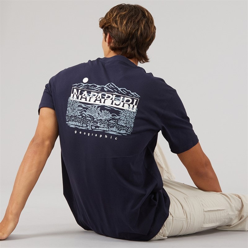 Napapijri Mens Aspect T-Shirt Blue Marine