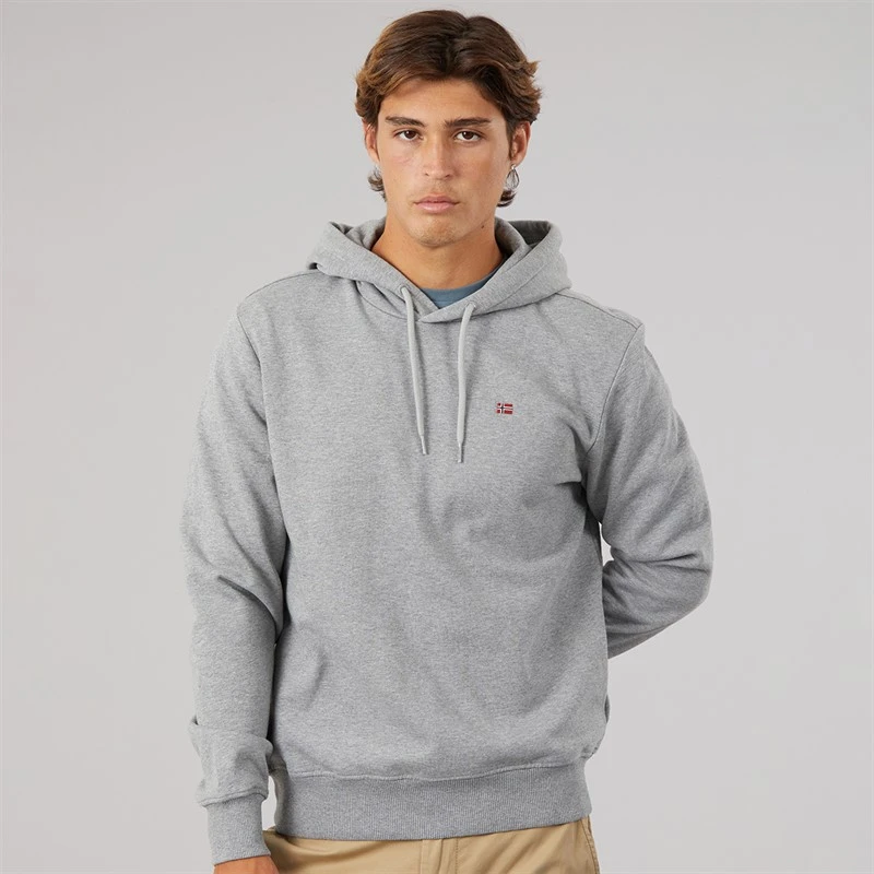 Napapijri Mens Balis Hoodie Medium Grey Melange