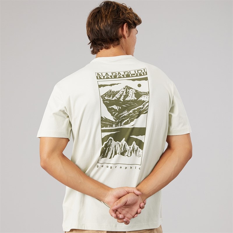 Napapijri Mens Vista T-Shirt Beige Dimity