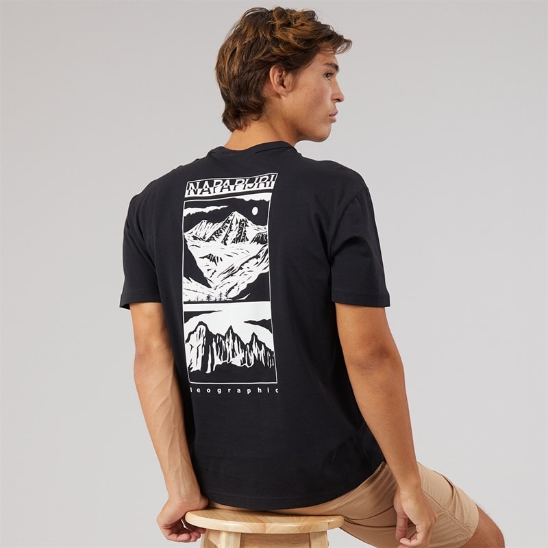 Napapijri Mens Vista T-Shirt Black Beauty