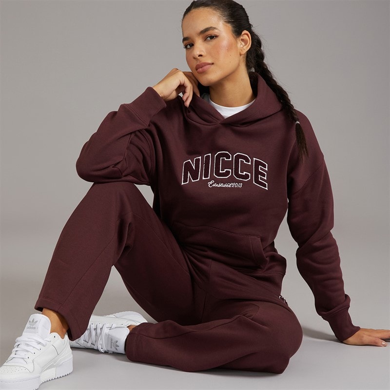 NICCE Womens Hearthia Hoodie And Wide Leg Joggers Set Cocoa Rouge