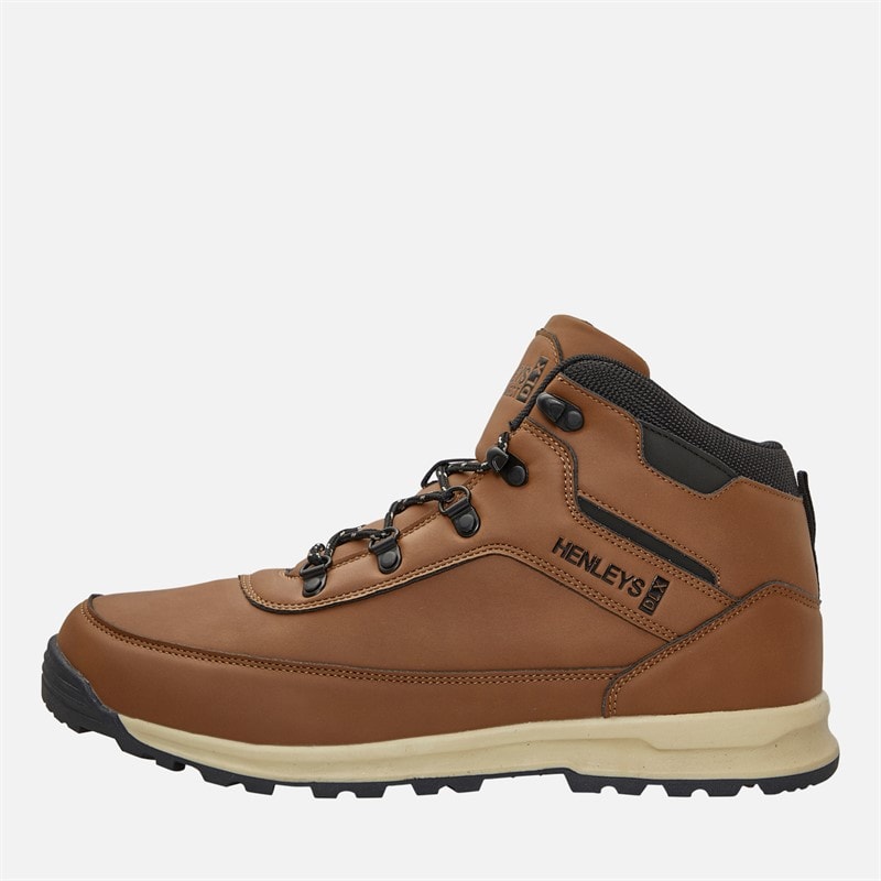 Henleys Mens Travis Boots Dark Tan