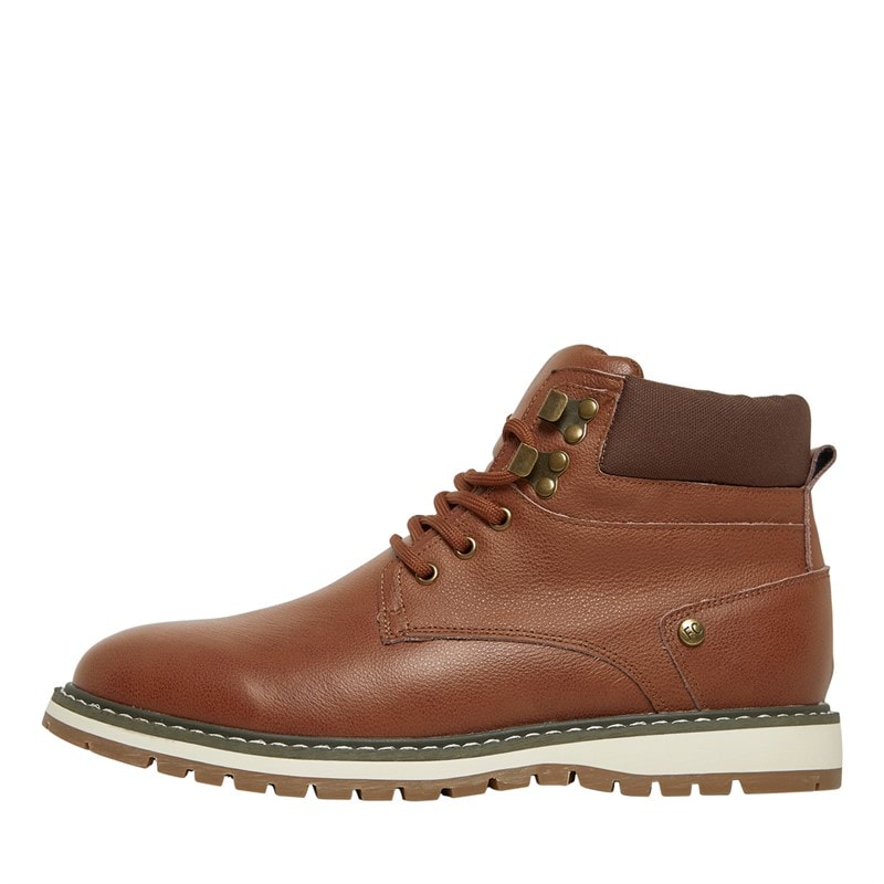 French Connection Mens Workwear Boots Conker
