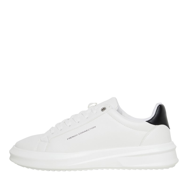 French Connection Mens Hybrid Low Top Trainers White/Black